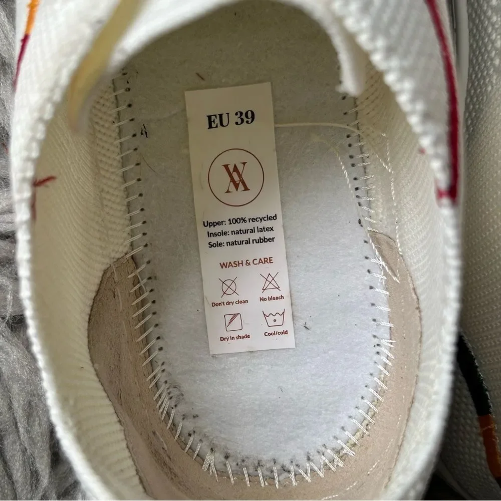 Vivaia Kama rainbow white lace up sneakers women’s shoe size 8 - Picture 10 of 11